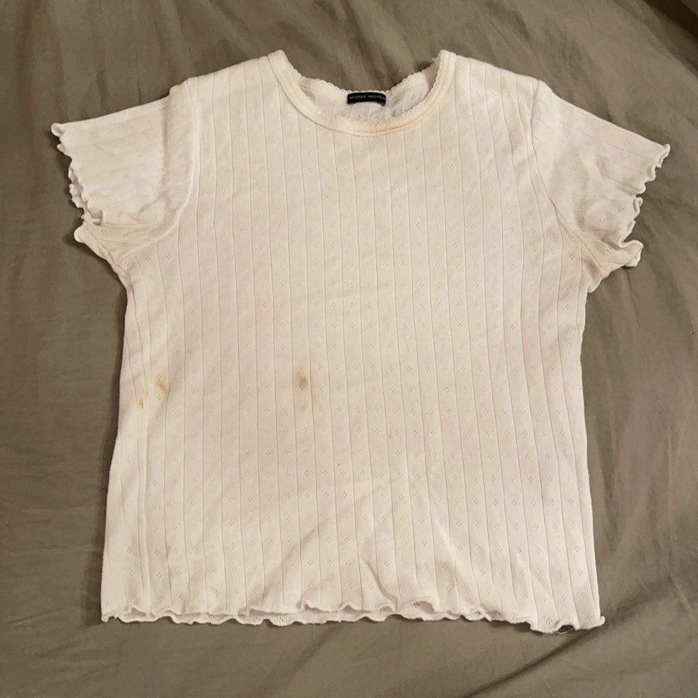 brandy melville barbara ruffle top